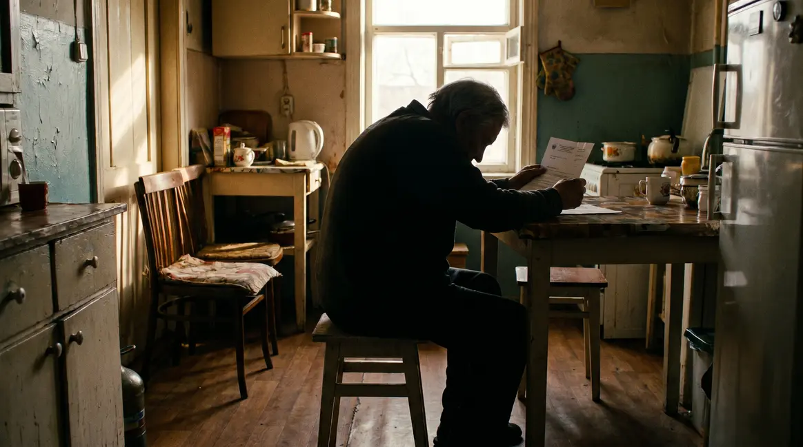 retraité anxieux devant notification pension