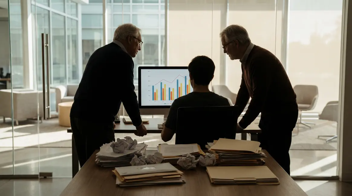Silhouettes seniors aidants devant ordinateur info retraite