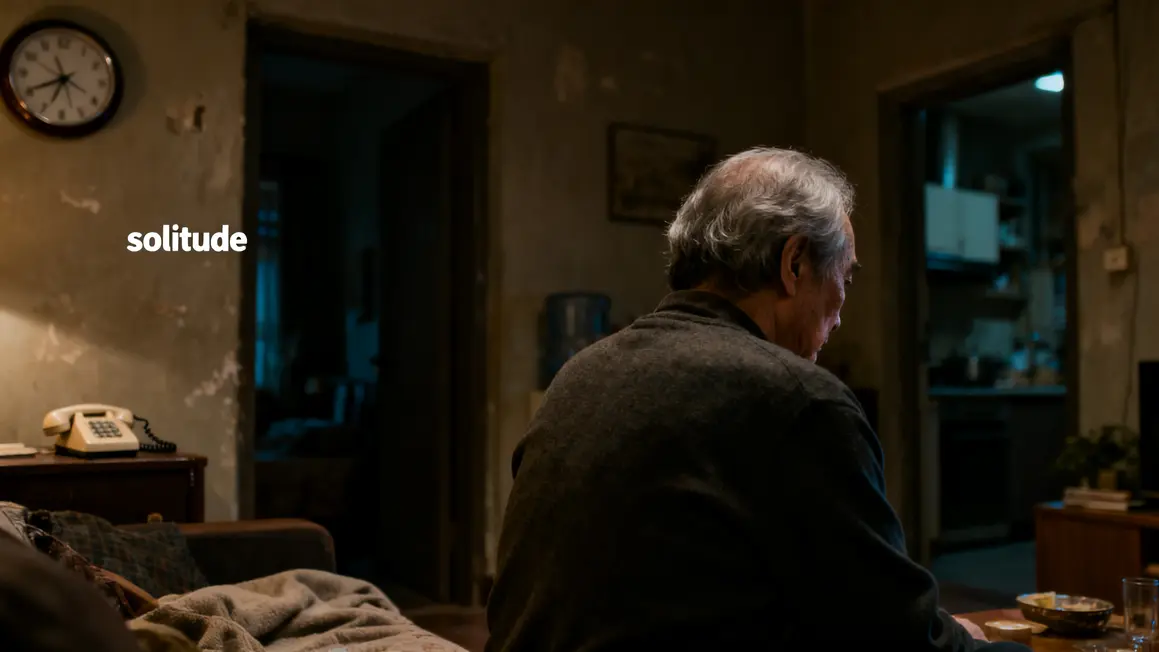 Personne âgée isolée en appartement retraite
