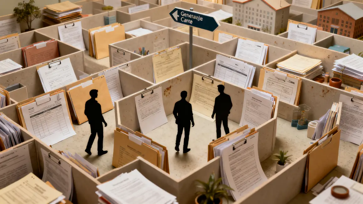 labyrinthe cure thermale documents silhouettes confusion