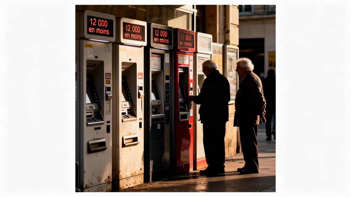 distributeur automatique en baisse seniors en rue