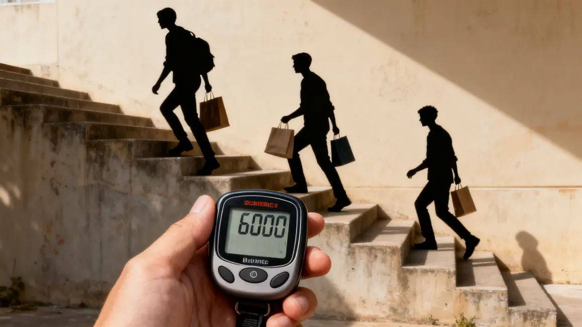integrer marche escaliers courses podometre routine quotidienne